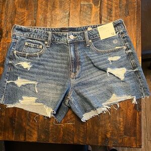 Aeropostale Blue Distressed Jean Shorts